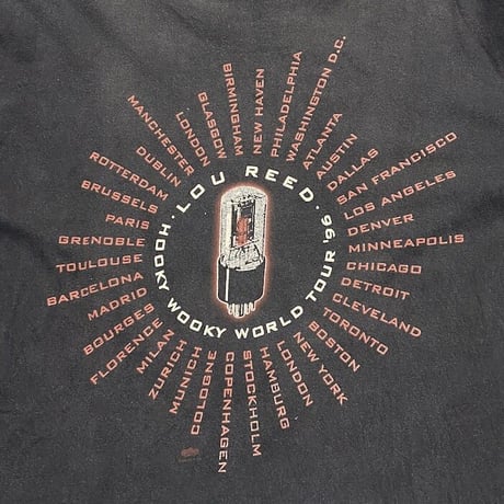 【USED】90'S LOU REED "HOOKY WOOKY WORLD TOUR '96" T-SHIRT