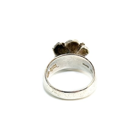 【USED】00'S ALBA ROSA HIBISCUS RING SILVER925 ②