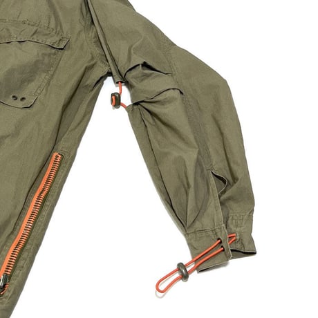 【USED】90'S MAHARISHI GIMMICK SHIRT BLOUSON KHAKI×ORANGE