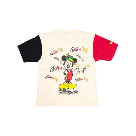 【USED】90's Disneyland Paris "Guten Tag" Mickey T-shirt