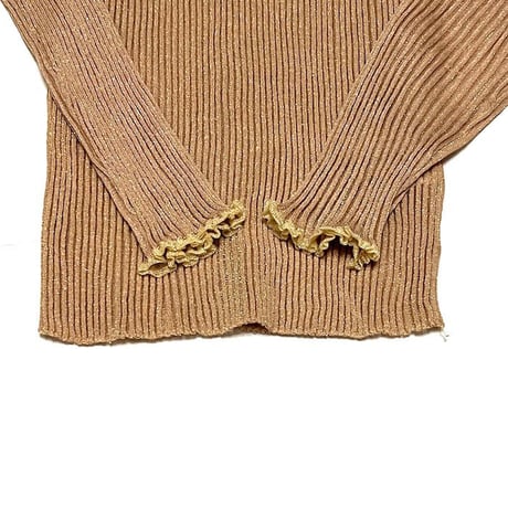 【USED】00'S TIME POSTMODERN GLITTER RIB KNIT TOP