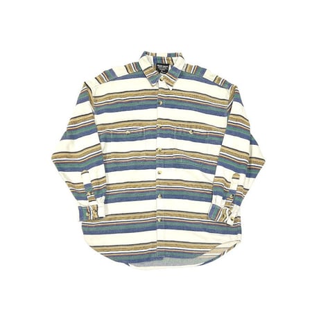 【USED】90'S MIGHTY RIVERS MULTI BORDER SHIRT