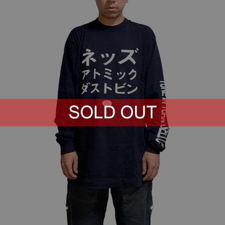 【USED】90'S NED'S ATOMIC DUSTBIN KATAKANA L/S T-SHIRT