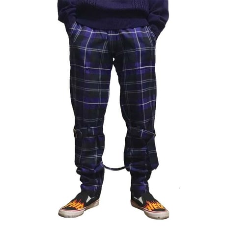 【USED】90'S VIVIENNE WESTWOOD GOLD LABEL MCPOIRET PLAID BONDAGE TROUSERS