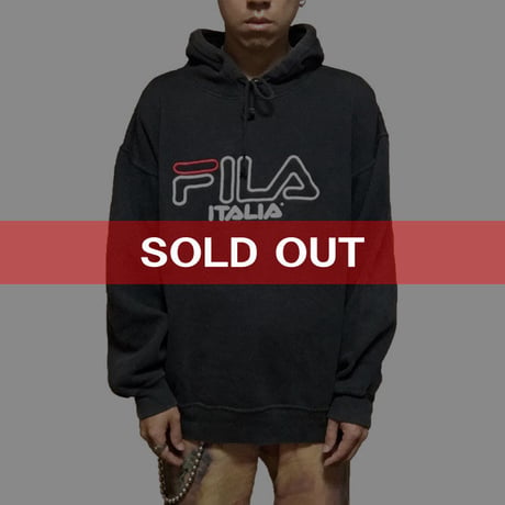 【USED】90'S FILA ITALIA EMBROIDERY HOODIE