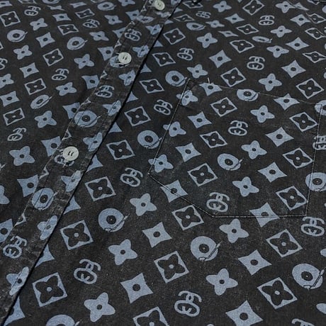 【USED】90’S STUSSY MONOGRAM S/S B.D SHIRT