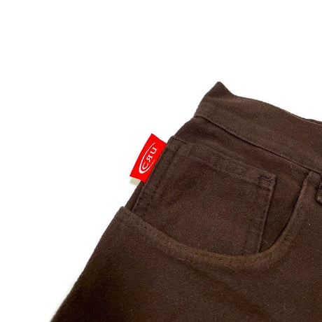 【USED】90'S CRU DESIGNS COTTON PANTS BROWN