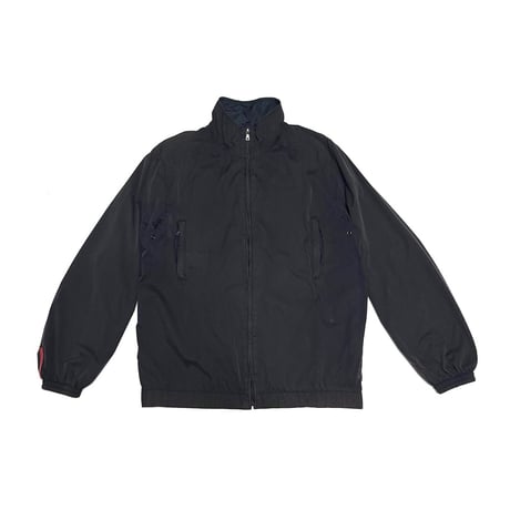 【USED】00's PRADA SPORT Reversible Cotton Nylon Jacket Faded Black