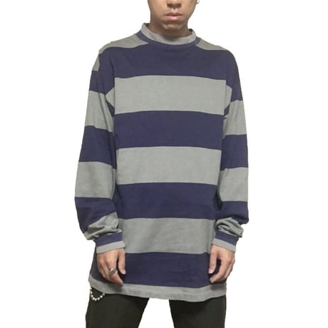 【USED】90'S OVERSIZED BORDER L/S T-SHIRT