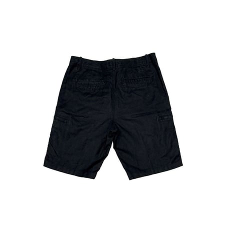【USED】00's Calvin Klein COTTON LINEN 6-POCKET SHORTS BLACK