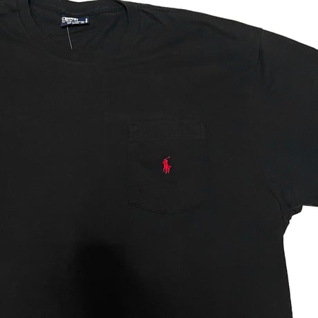 【DEAD STOCK】90's Polo by Ralph Lauren POCKET T-SHIRT BLACK