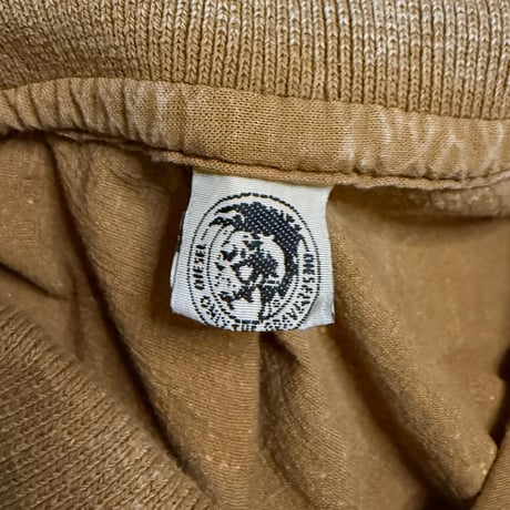 【USED】90's DIESEL Acid-Wash Unique Panel Design Pullover Shirt