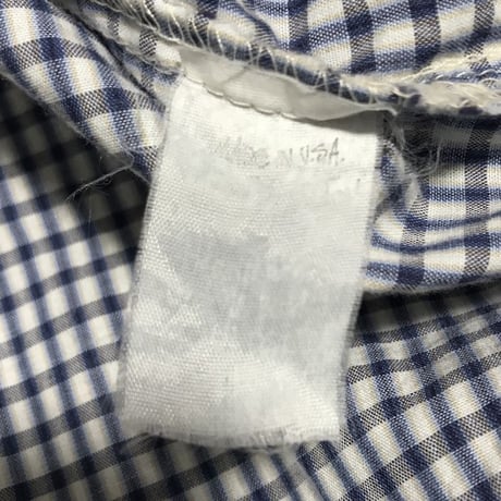 【USED】90'S  STUSSY CHECK B.D SHIRT
