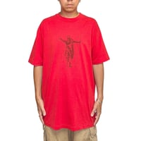 【USED】80's-90's Red Warrior Tribal Print T-shirt