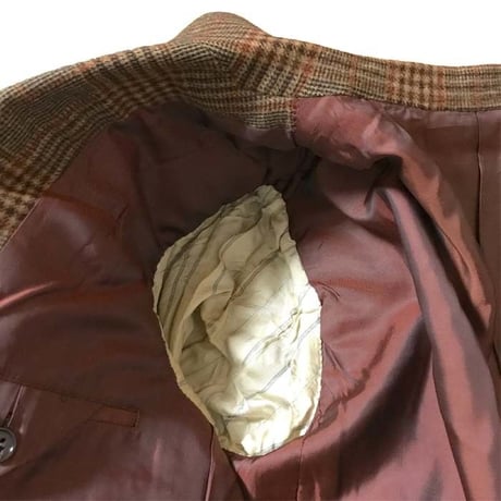 【USED】70'S WOOL CHECK TAILORED JACKET