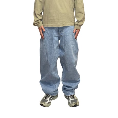 【USED】90's Barrel Roll Baggy Denim Pants with Flap Back Pockets