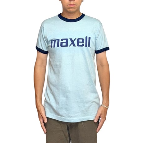 【USED】80's maxell × a&b sound Ringer T-shirt