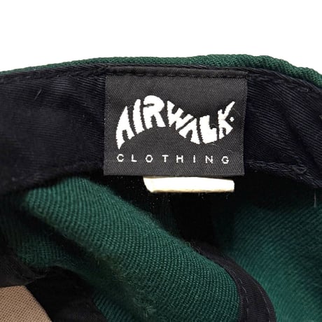 【USED】80's-90's AIRWALK Logo Snapback Cap Forest Green
