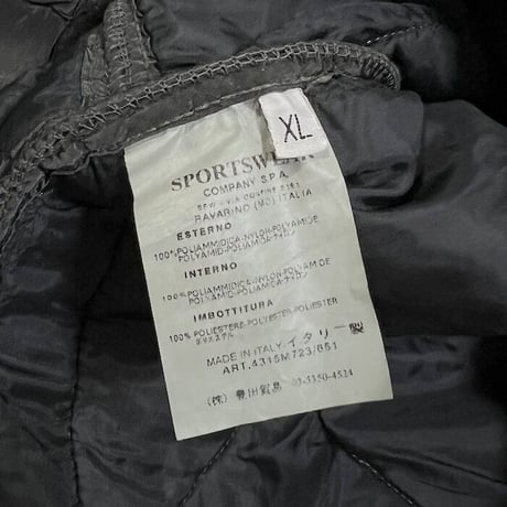 【USED】STONE ISLAND 2005AW DARK GREY NYLON METAL QUILTED JACKET