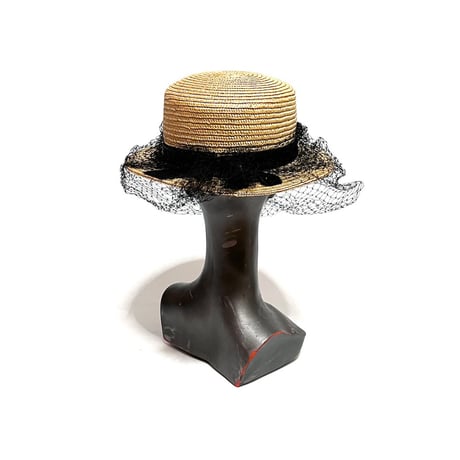 【USED】LATE 1800's VICTORIAN STRAW HAT