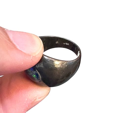 【USED】Vintage SILVER RING with OPAL