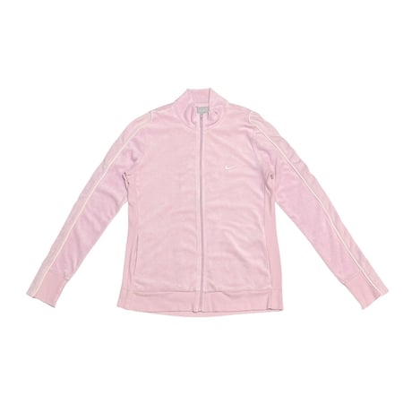 【USED】00's NIKE Pile Zip-Up Track Jacket Baby Pink
