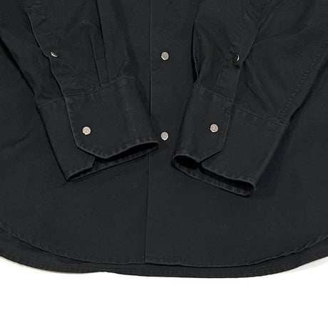 【USED】80'S-90'S MUGLER MEN SNAP BUTTON SHIRT BLACK SIZE:40