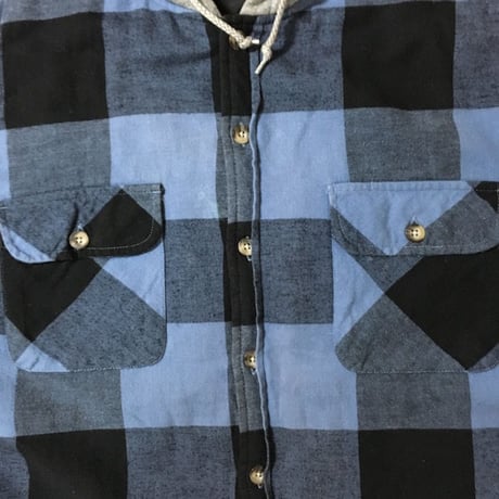 【USED】90'S BUFFALO CHECK HOODED SHIRT JACKET