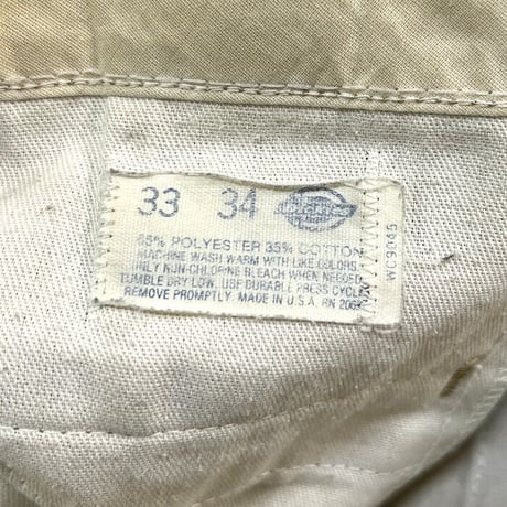 【USED】80'S-90'S OLD DICKIES WORK PANTS BEIGE