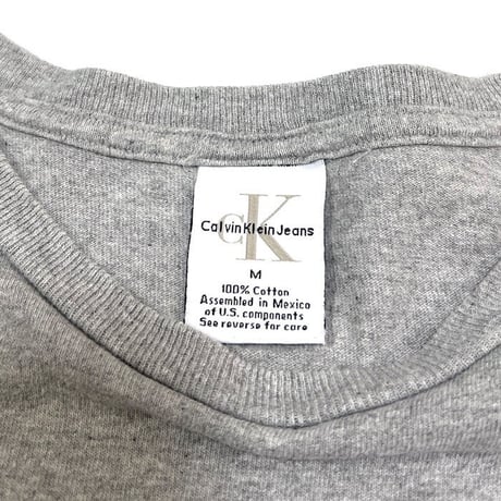【USED】90'S-00'S CK CALVIN KLEIN JEANS RUBBER LOGO T-SHIRT