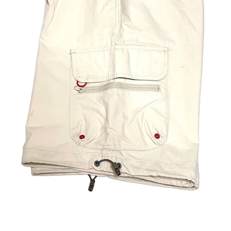 【USED】00's Timberland CARGO SHORTS OFF WHITE