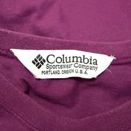 【USED】90's Columbia ICONS T-SHIRT PURPLE