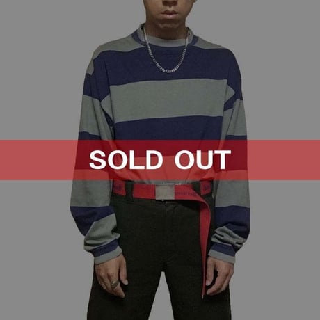 【USED】90'S OVERSIZED BORDER L/S T-SHIRT