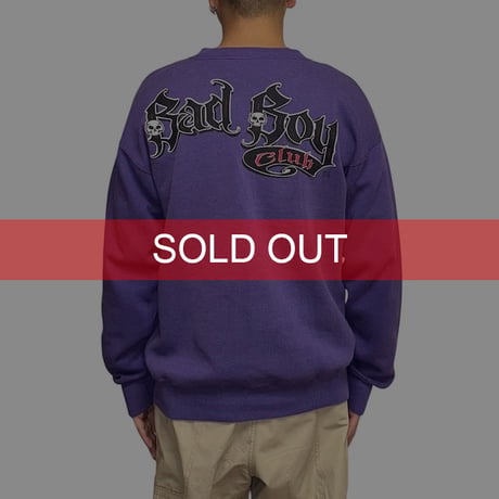 【USED】90's BAD BOY CLUB SWEATSHIRT PURPLE