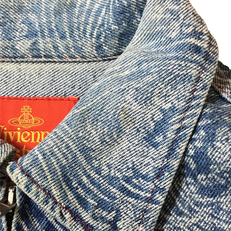 USED】90'S VIVIENNE WESTWOOD WAVE DENIM JACKET