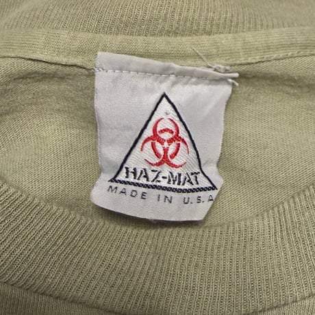 【USED】90's HAZ-MAT Biohazard Long Sleeve T-Shirt
