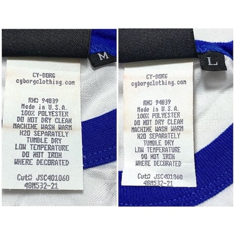 【DEAD STOCK】90'S CY-BORG "服" GAME T-SHIRT BLUE