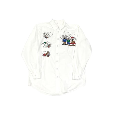 【USED】EURO VINTAGE MOUSE EMBROIDERY SHIRT