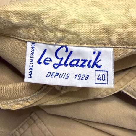 【USED】90's Le Glazik Cotton Drill French Work Jacket