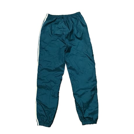 【USED】90'S ADIDAS 3-STRIPES LOGO NYLON TRACK PANTS GREEN