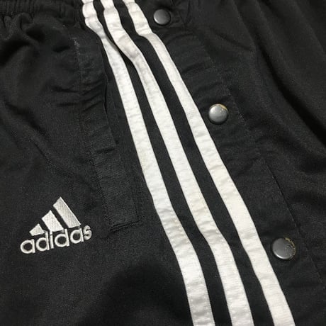 【USED】90'S ADIDAS SIDE SEAM SLITS WITH SNAP BUTTON TRACK PANTS