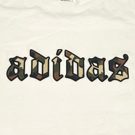 【USED】00's adidas CHICANO STYLE CAMO LOGO T-SHIRT