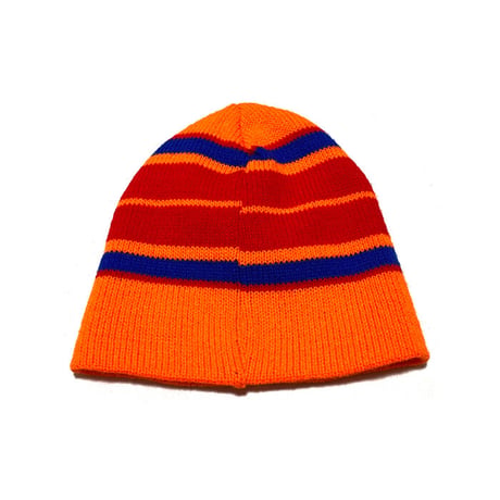 【USED】90'S BLACK FLYS KNIT BEANIE ORANGE