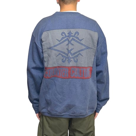【USED】90's COUNTER CURTURE SWEATSHIRT SLATE BLUE