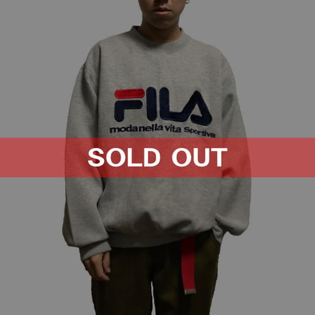 【USED】90'S  FILA SWEATSHIRT GRAY