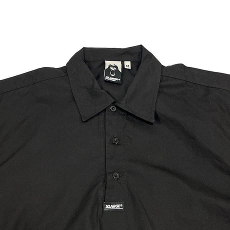 【DEAD STOCK】90'S-00'S XLARGE POCKET PULLOVER SHIRT BLACK
