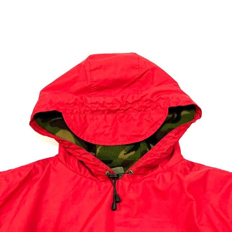 【USED】90'S MAHARISHI TECH CRACKLE HOODIE RED