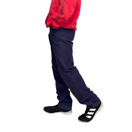 【USED】90's ARMANI JEANS Top Chinos Trousers Royal Navy