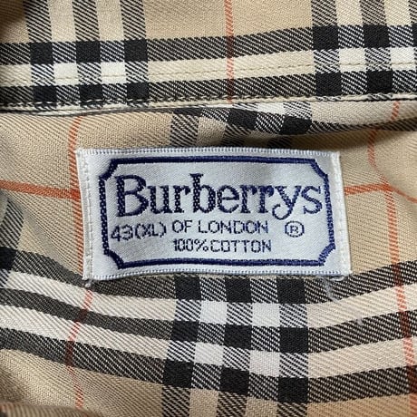 【USED】90'S BURBERRYS NOVA CHECK B.D SHIRT