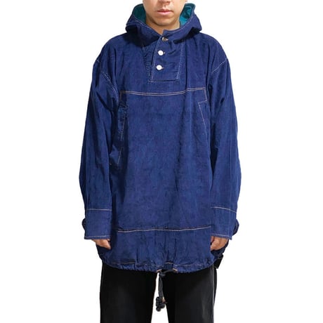 【USED】90'S ANARCHIC ADJUSTMENT CORDUROY ANORAK JACKET "SubBase" NAVY